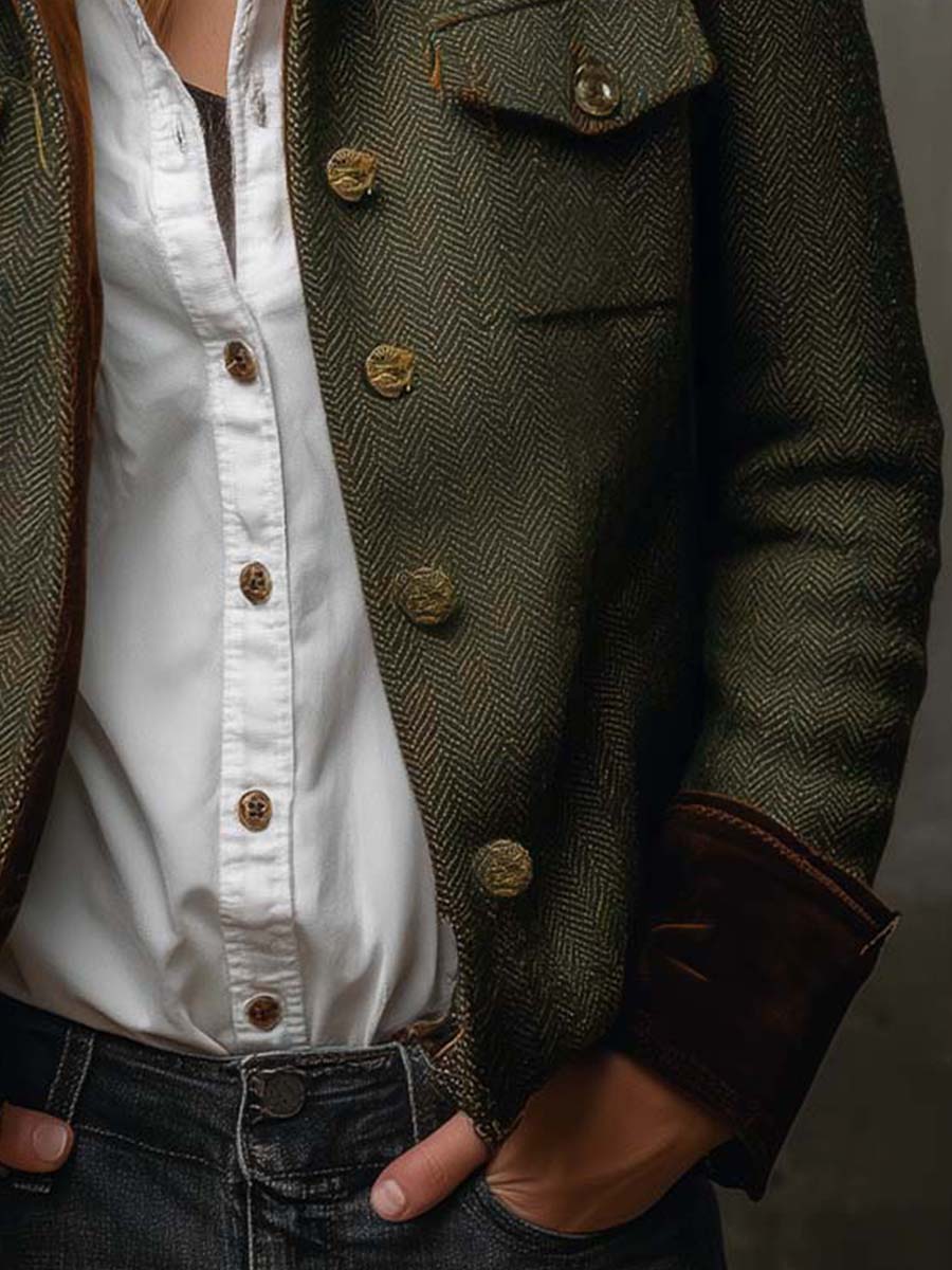 Honorine | Blazer vintage avec détails contrastés