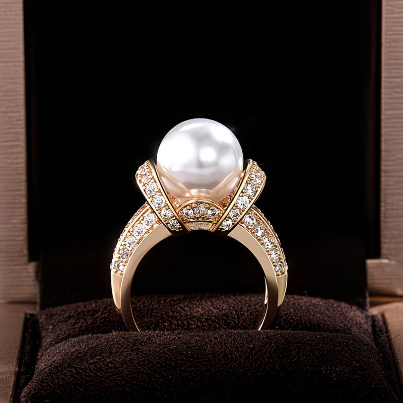 La bague couronne de perles