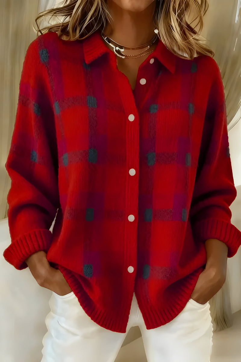 Candela | Pull en tricot à motif à carreaux