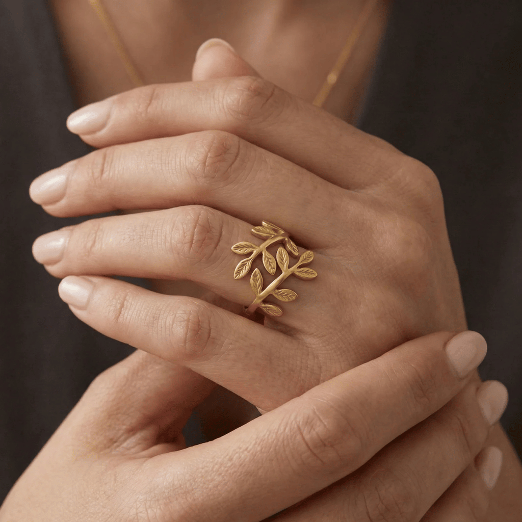 Liora™ - Eleganter Ring mit Olivenblatt-Motiv