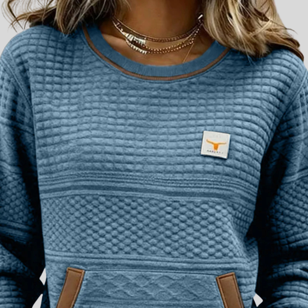 Noelle | Sweat-shirt à col rond colorblock