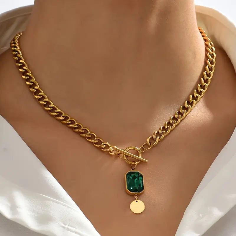 Collana Émeraude con catena Épaisse en Or