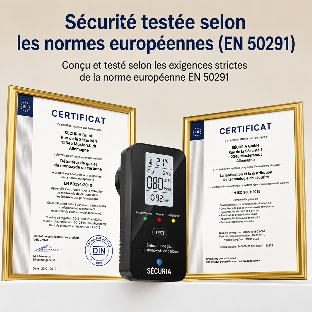 SECURIA™ | Rilevatore di sicurezza 4 in 1