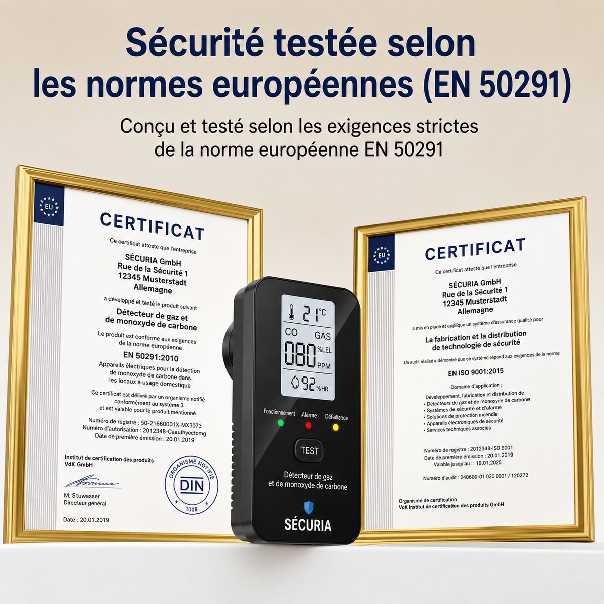 SECURIA™ | Rilevatore di sicurezza 4 in 1