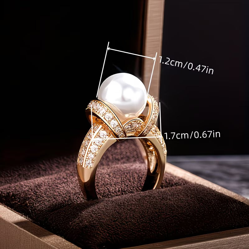 La bague couronne de perles
