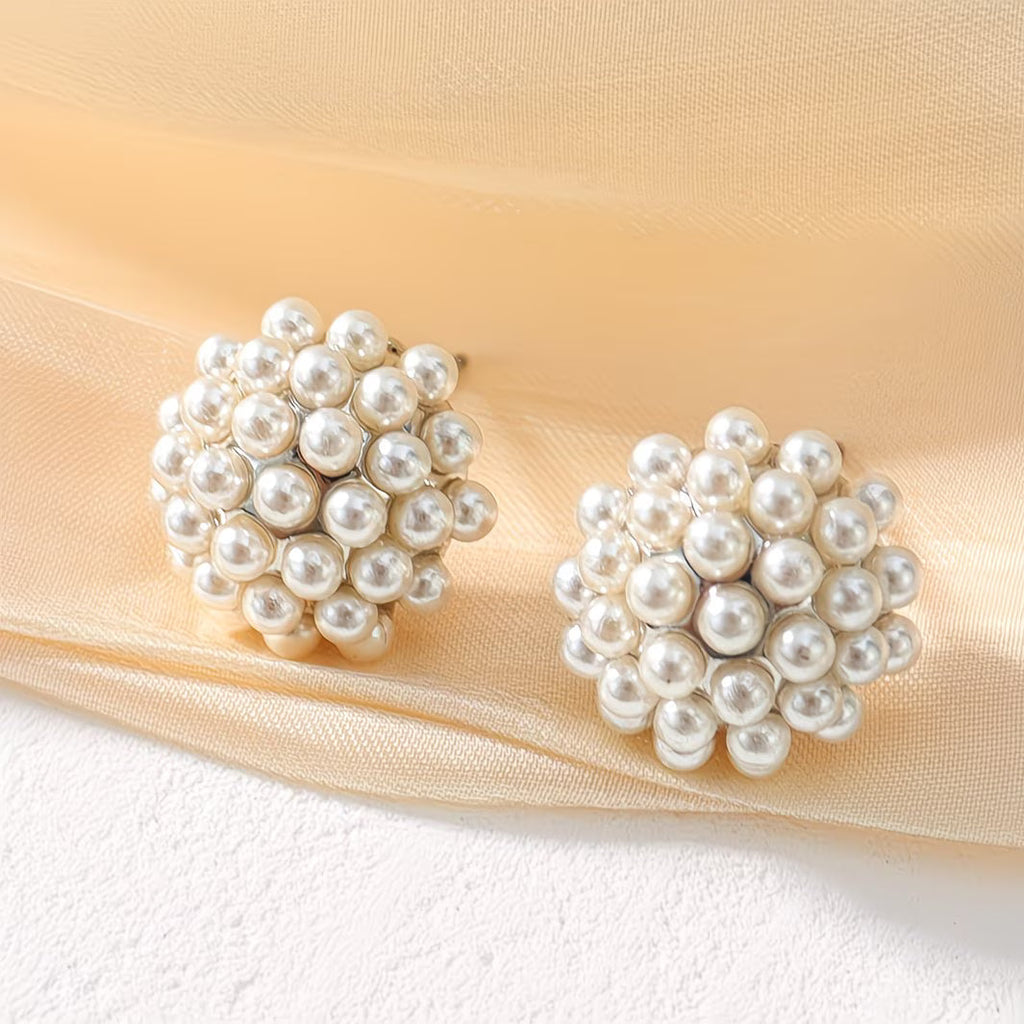 Boucles d'oreilles dôme perle