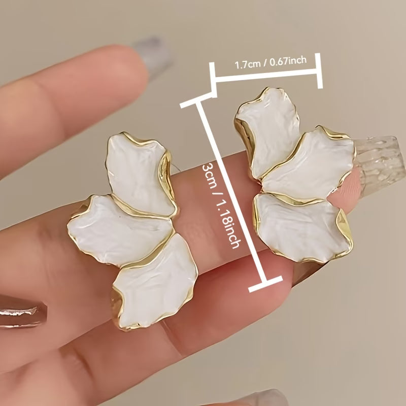 Boucles d'oreilles pétale de perle