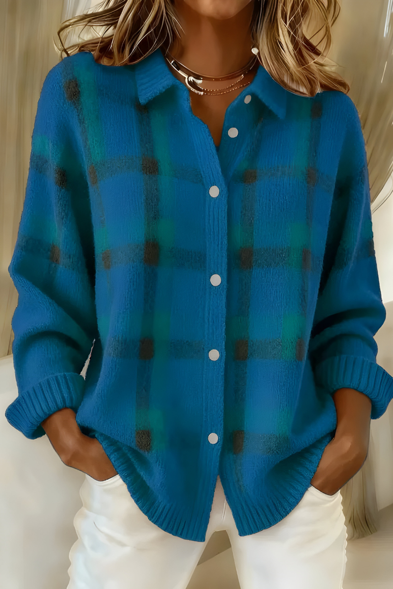 Candela | Pull en tricot à motif à carreaux