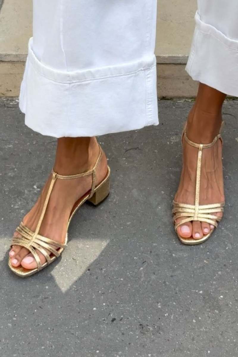 Allegra | Sandales dorées élégantes pour le quotidien