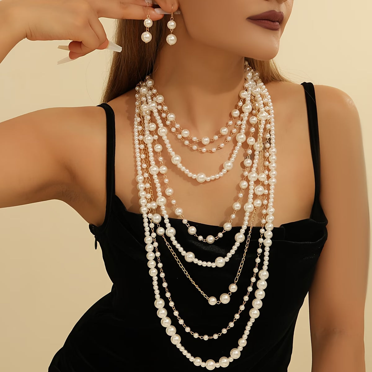 Ensemble de perles bohème multicouches