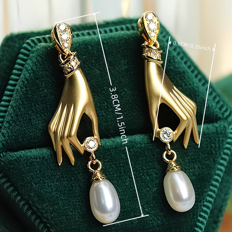 Boucles d'oreilles élégantes en perles