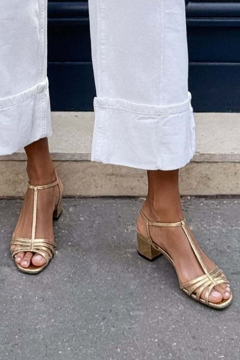 Allegra | Sandales dorées élégantes pour le quotidien