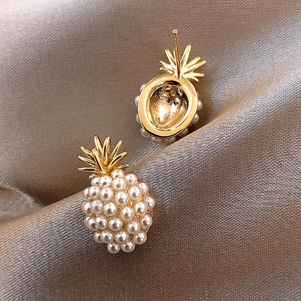 Boucles d'oreilles ananas perles
