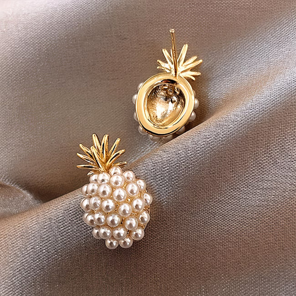 Boucles d'oreilles ananas perles