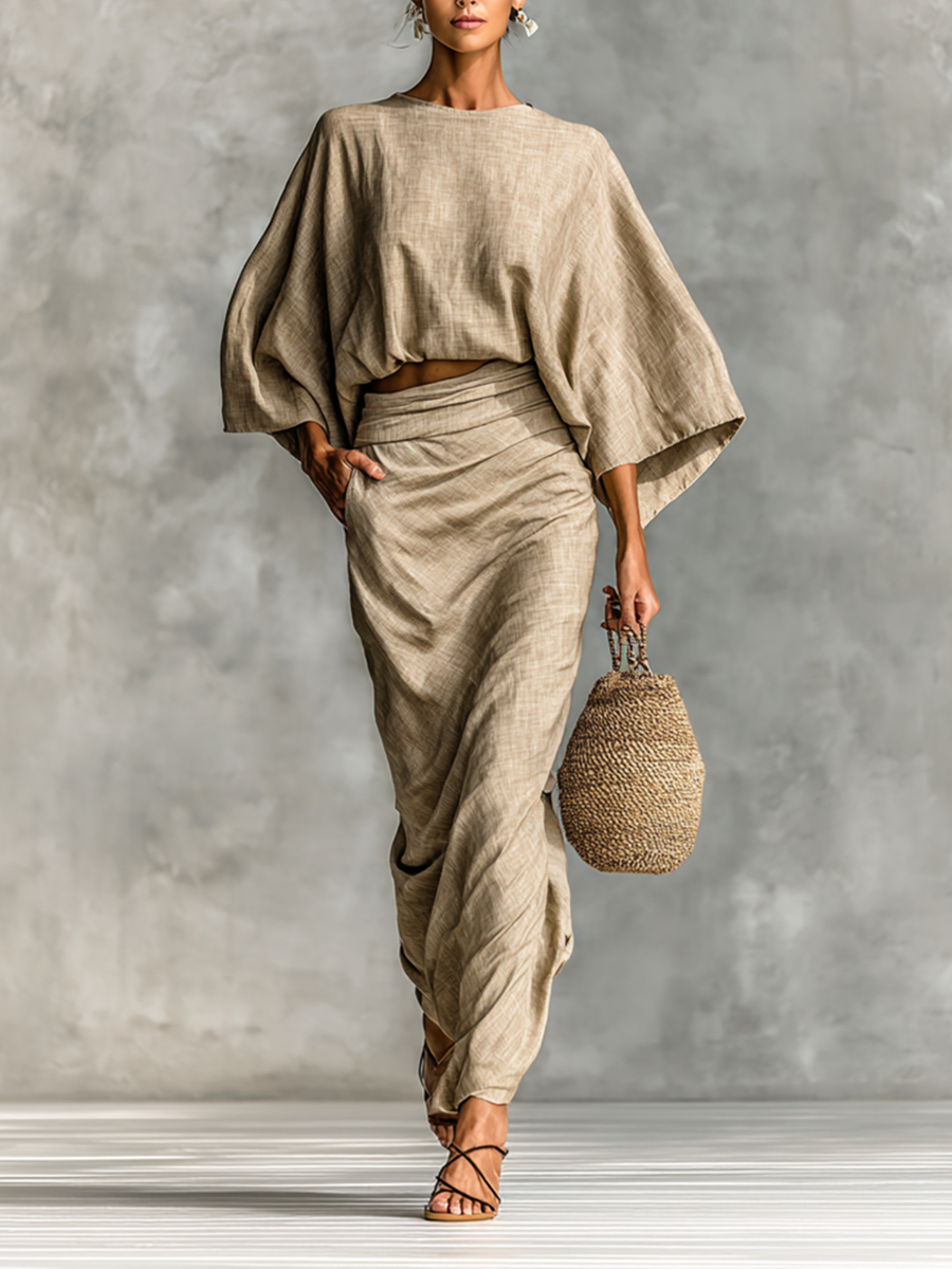 Paule | Ensemble robe à manches longues