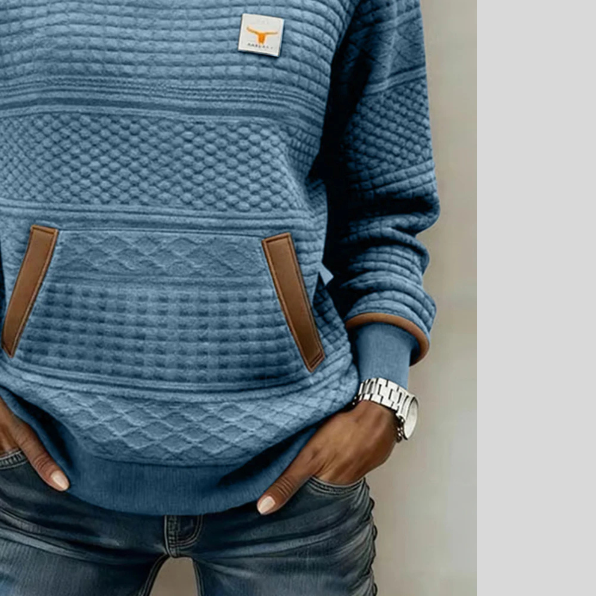 Noelle | Sweat-shirt à col rond colorblock