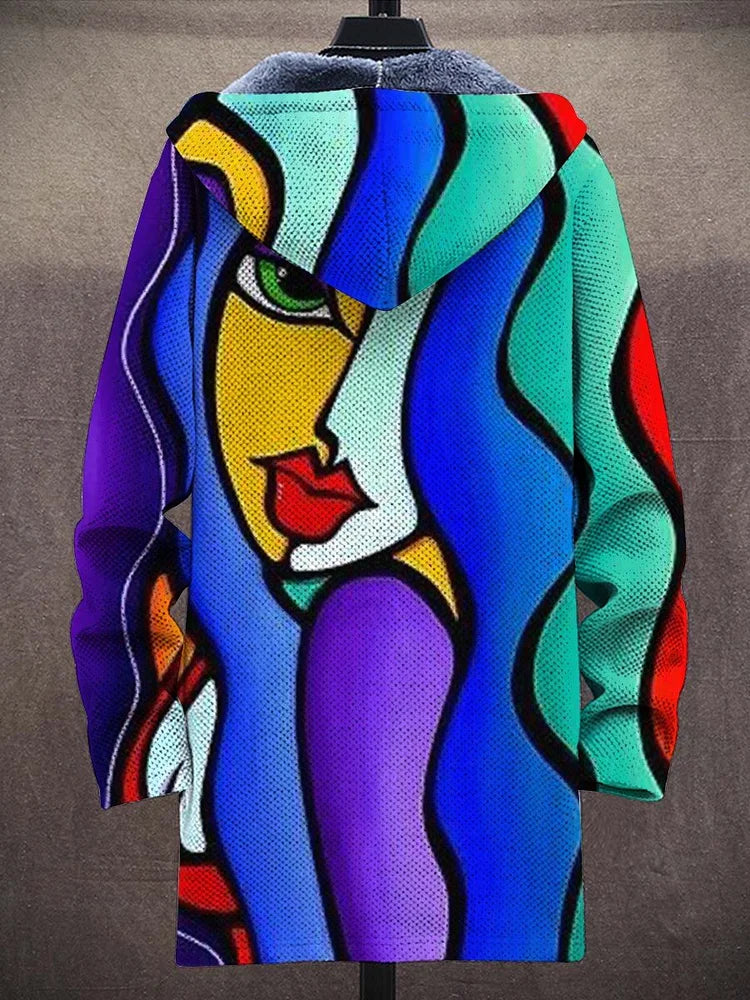 Allira™ - Luxuriöse Kunstinspirierte Kapuzenjacke mit Reißverschluss