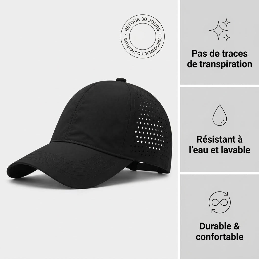 La casquette sans traces de sueur