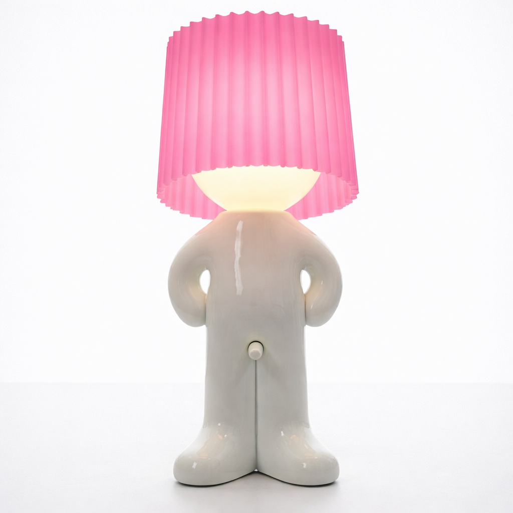LeuchtMann™ – Lampe de table décorative avec abat-jour coloré