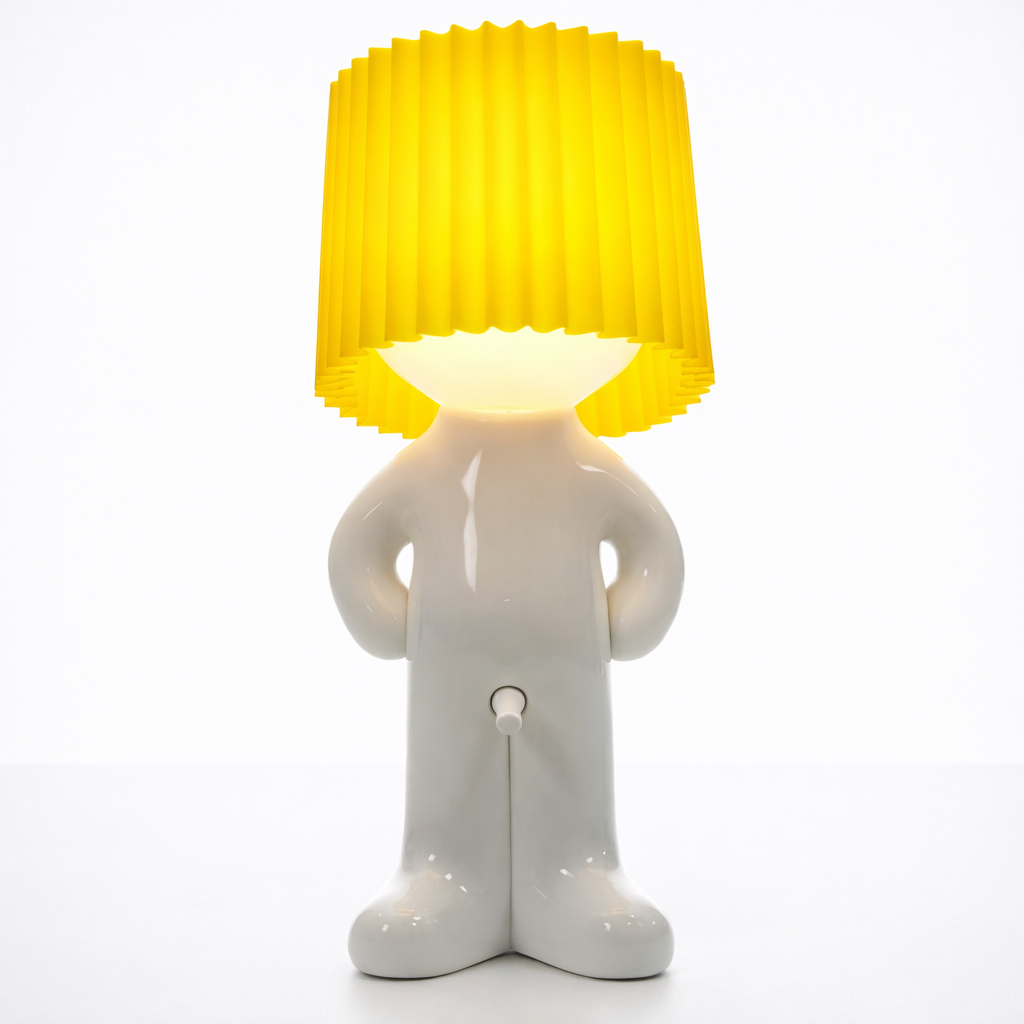 LeuchtMann™ – Lampe de table décorative avec abat-jour coloré