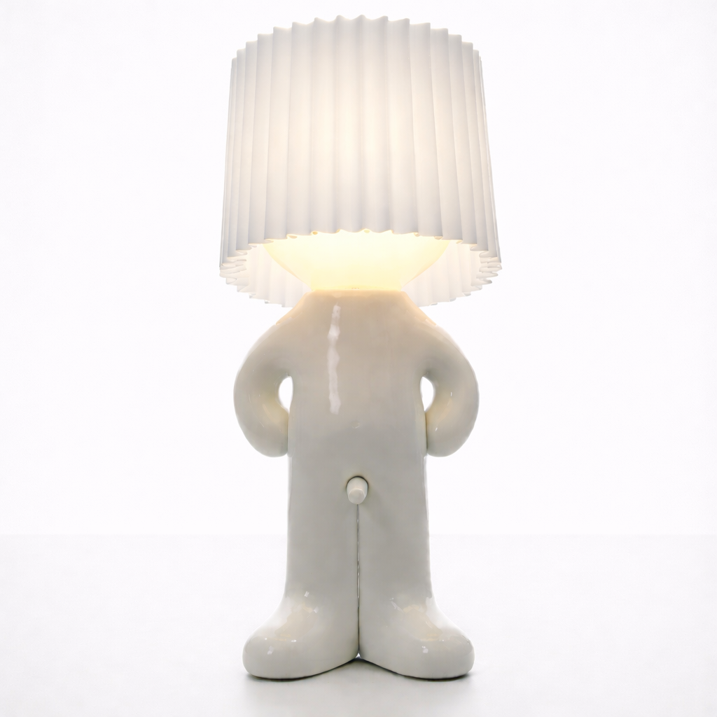 LeuchtMann™ – Lampe de table décorative avec abat-jour coloré
