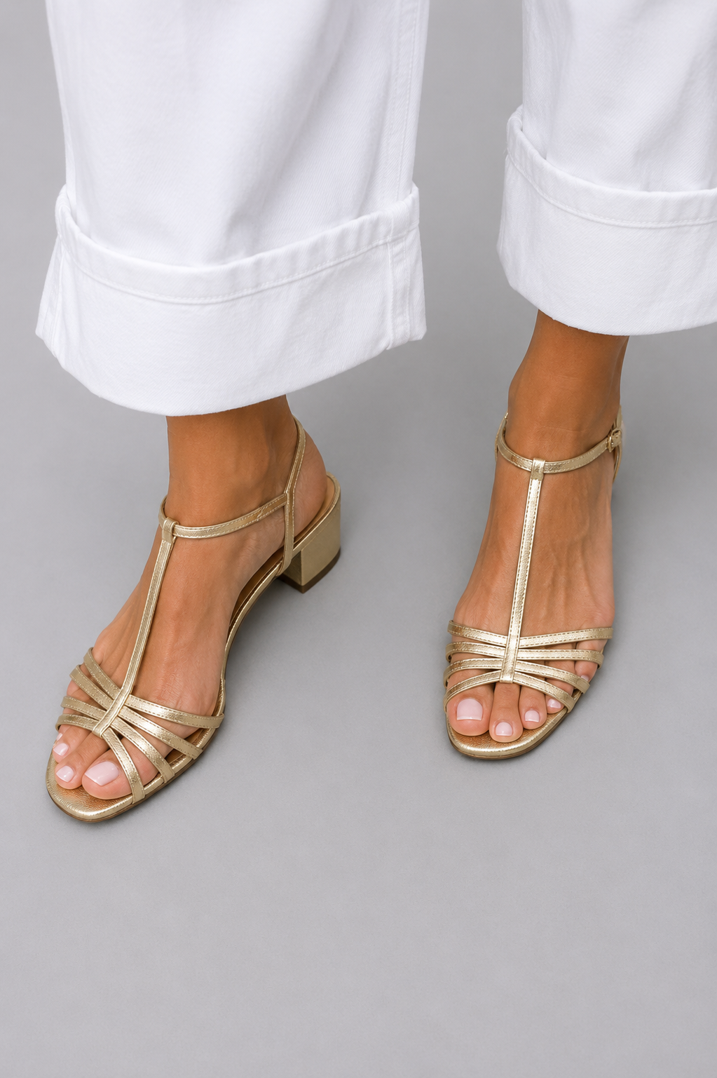 Allegra | Sandales dorées élégantes pour le quotidien