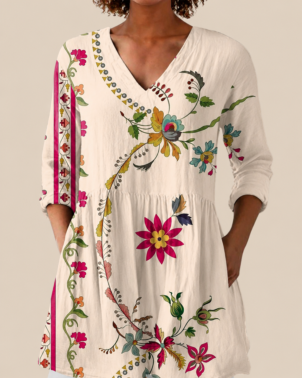 Aria | Lange Bluse mit auffälligem Design