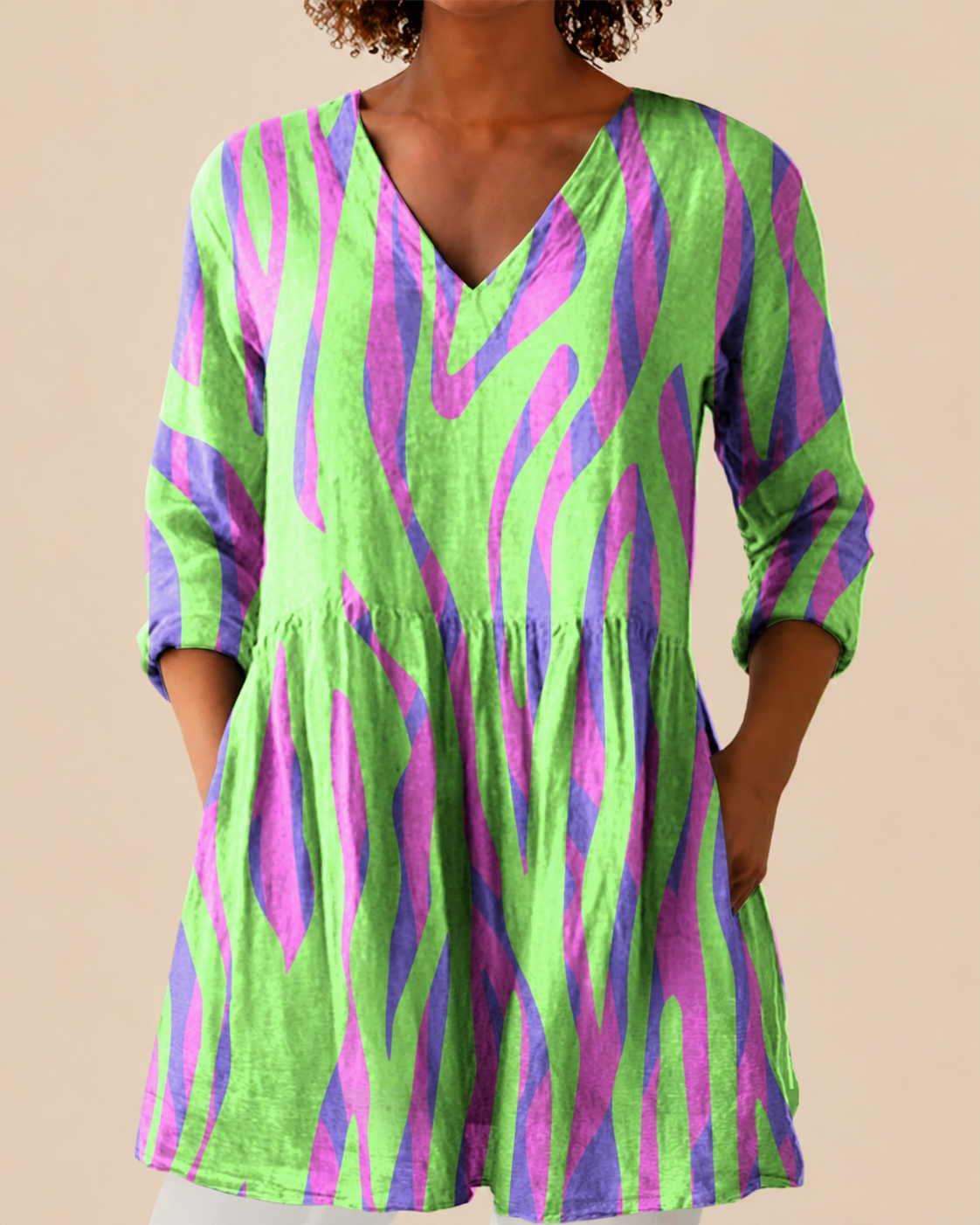 Mira | Lange Bluse mit auffälligem Design