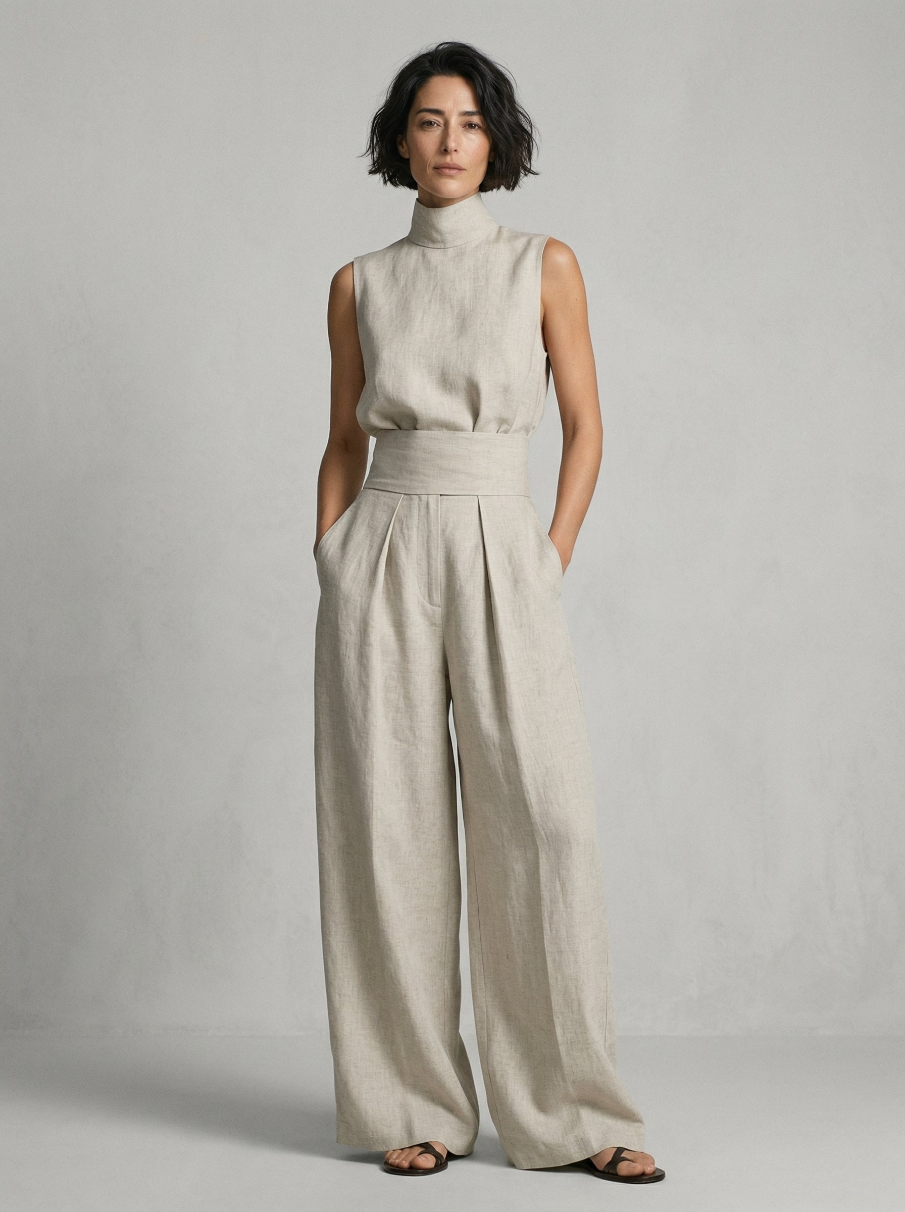 Esther | Minimalistisches ärmelloses Oberteil-Set