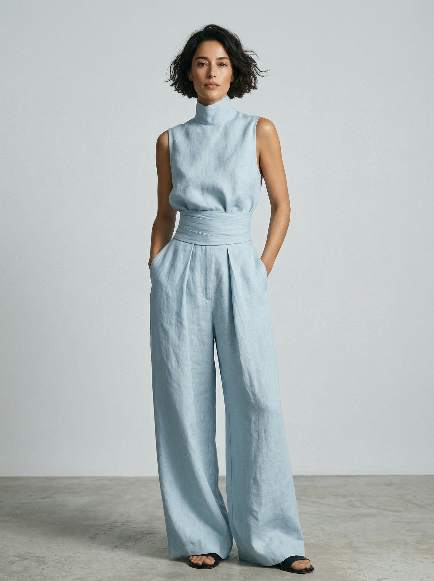 Esther | Minimalistisches ärmelloses Oberteil-Set
