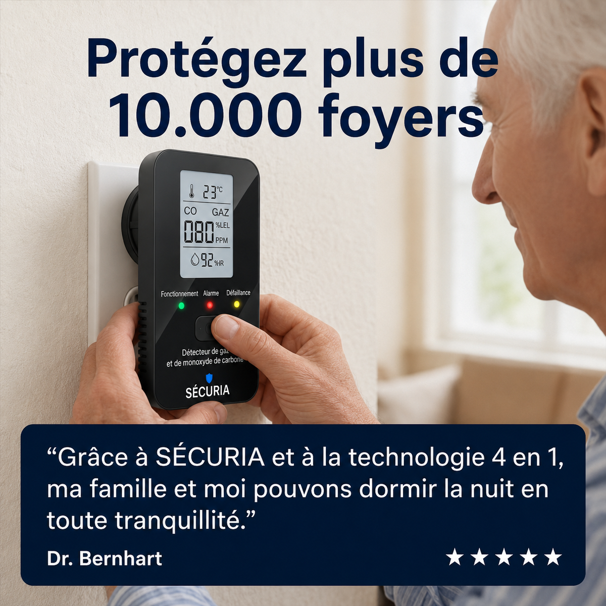 SECURIA™ | Rilevatore di sicurezza 4 in 1