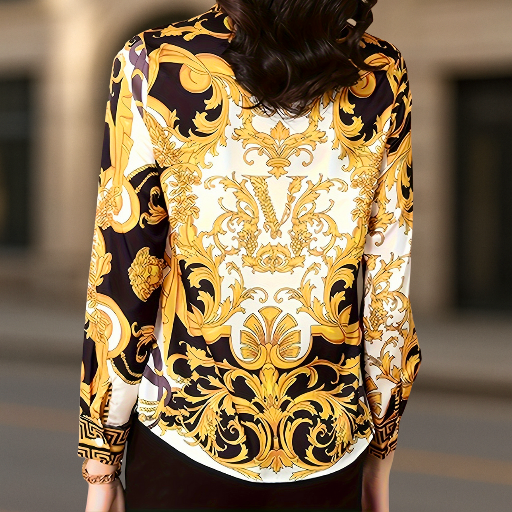 Donna Couture Stil Damenbluse mit Knopf-Down