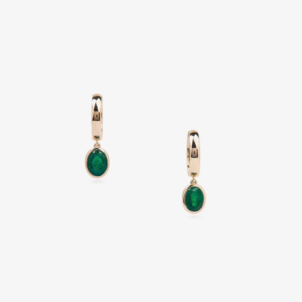 Boucles d'oreilles in diamante Emeraude Éclat