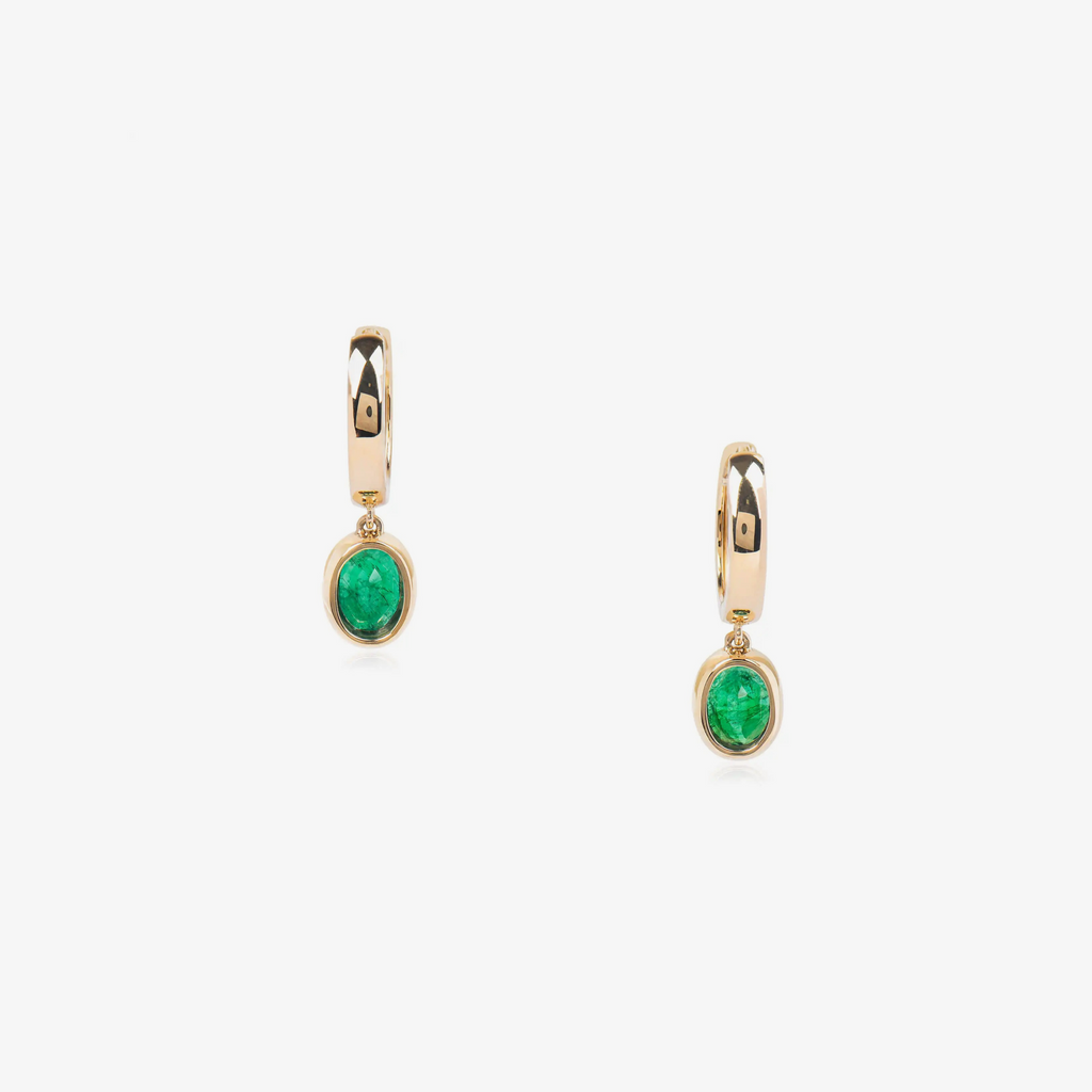 Boucles d'oreilles in diamante Emeraude Éclat