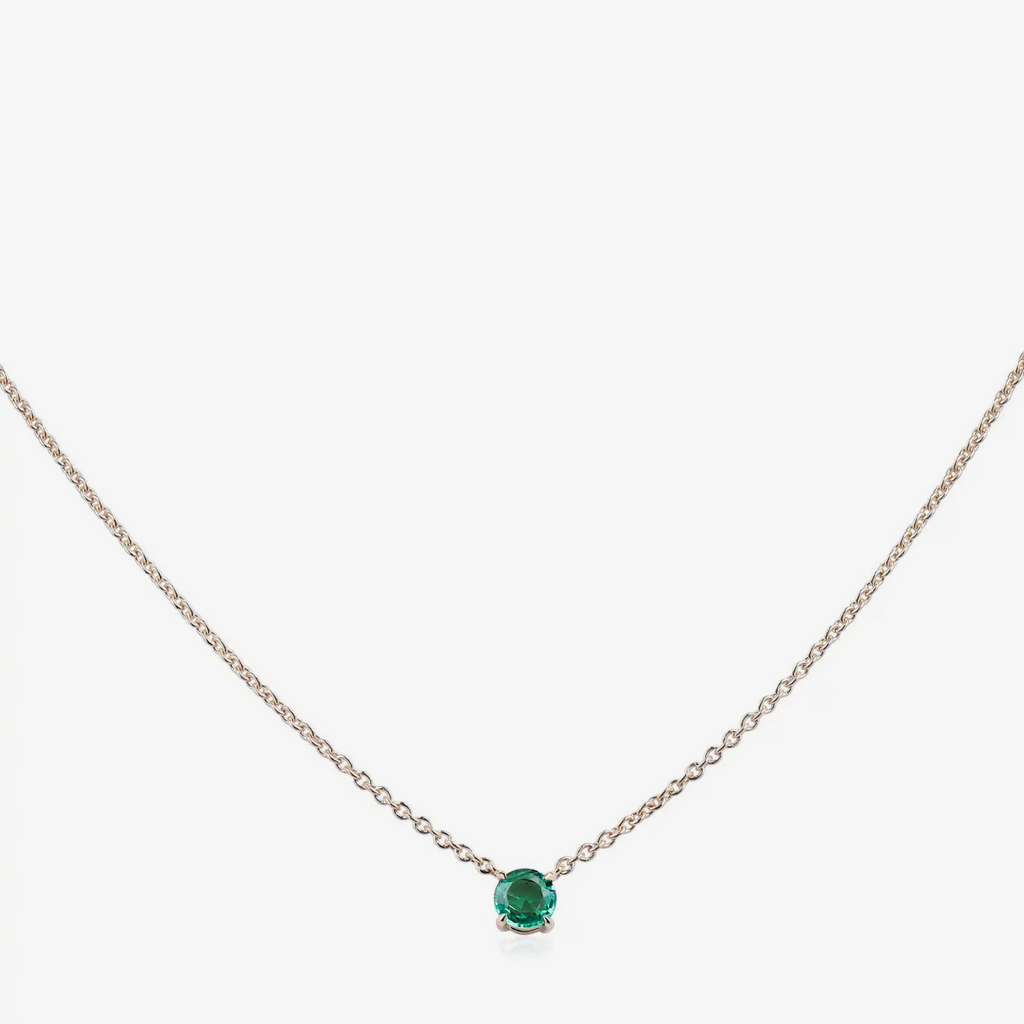 Collana Emeraude Ronde en Solitaire