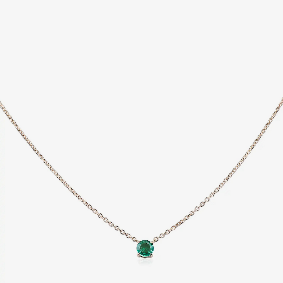 Collana Emeraude Ronde en Solitaire