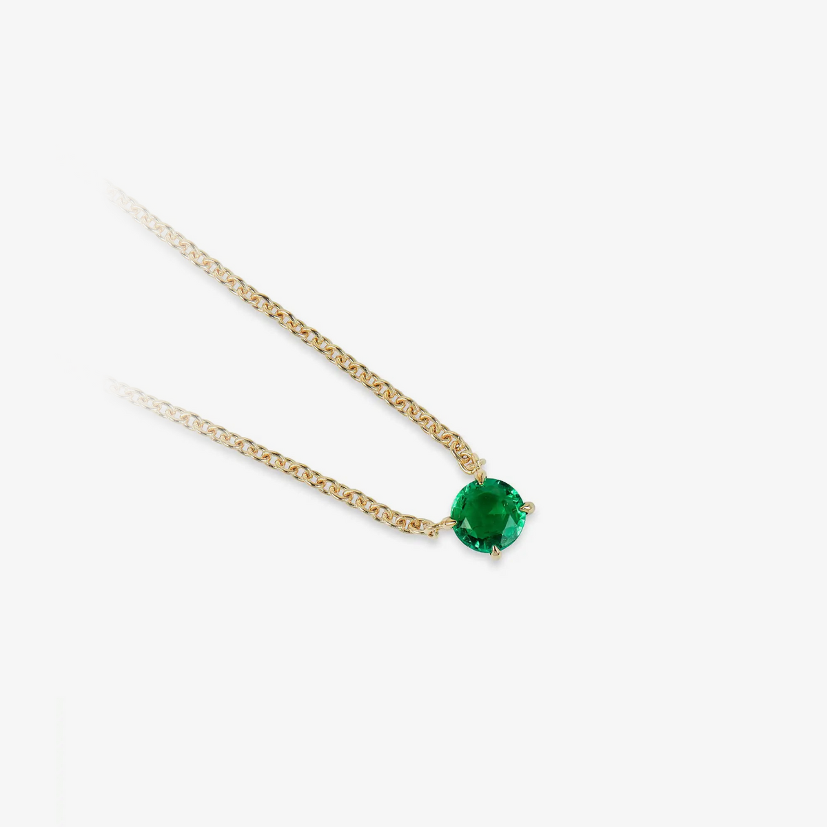 Collana Emeraude Ronde en Solitaire