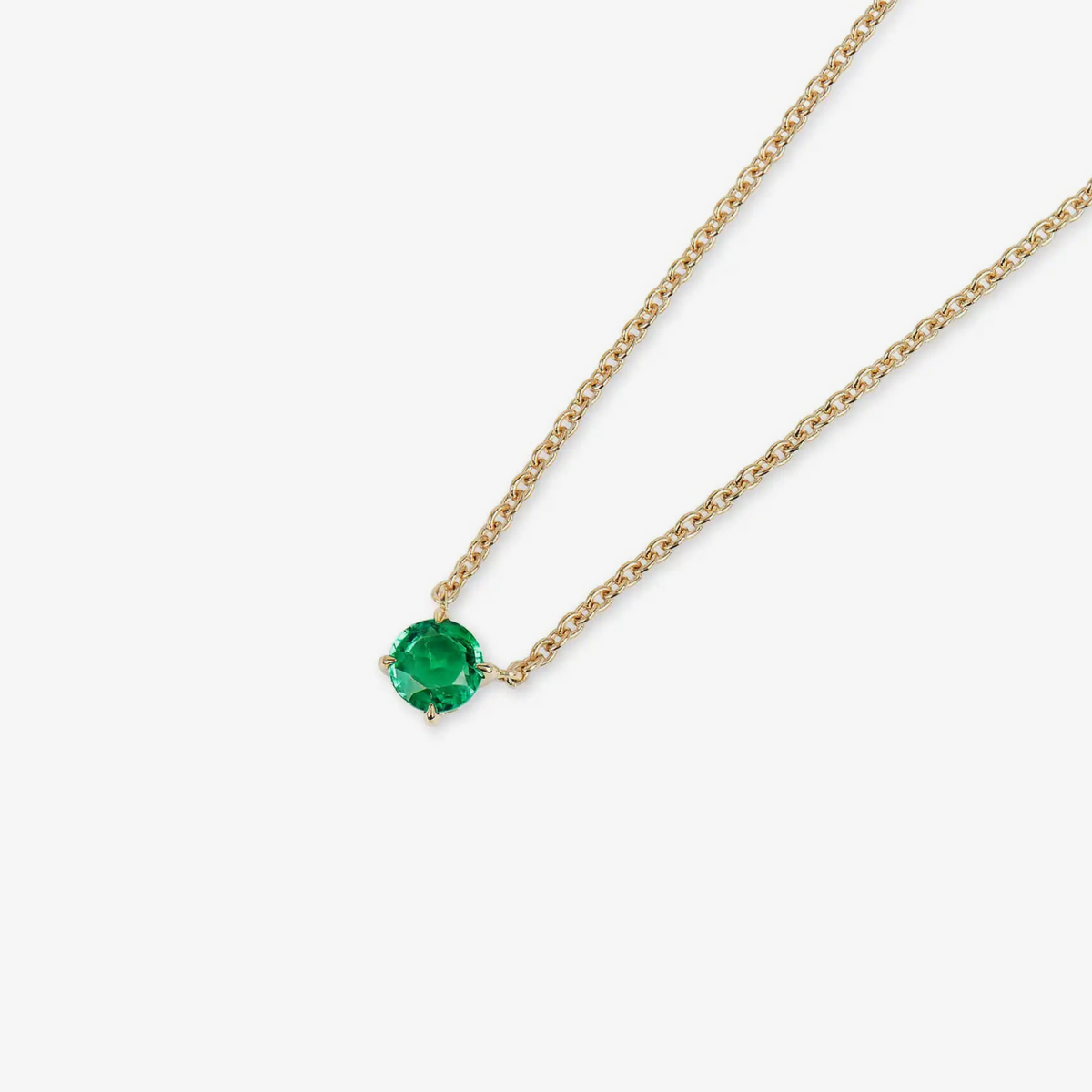 Collana Emeraude Ronde en Solitaire