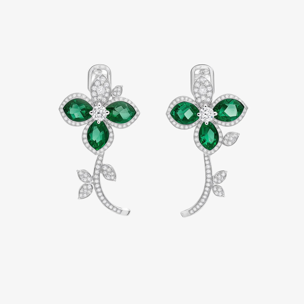 Émeraude Reverie Boucles d'Oreilles Radiance Botanique