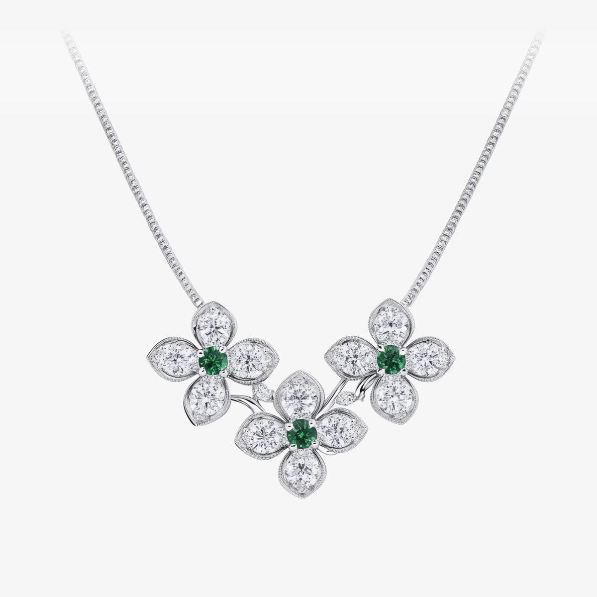 Trio Collier Jardin Éternel Émeraude Rêverie
