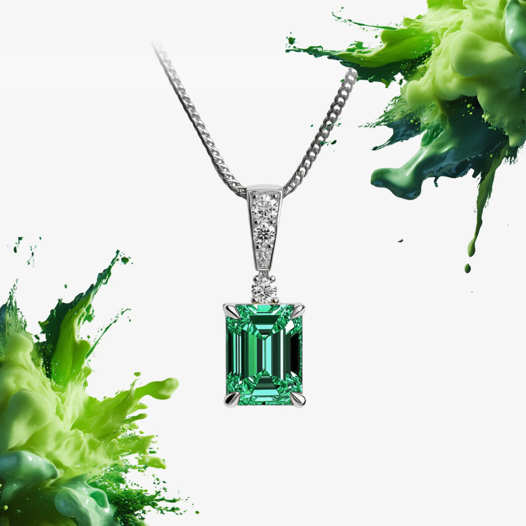 Collier en Émeraude Verte de Jadeaux