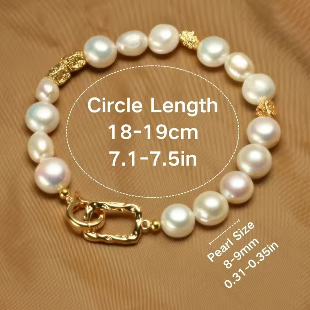 Bracelet élégant en perles baroques