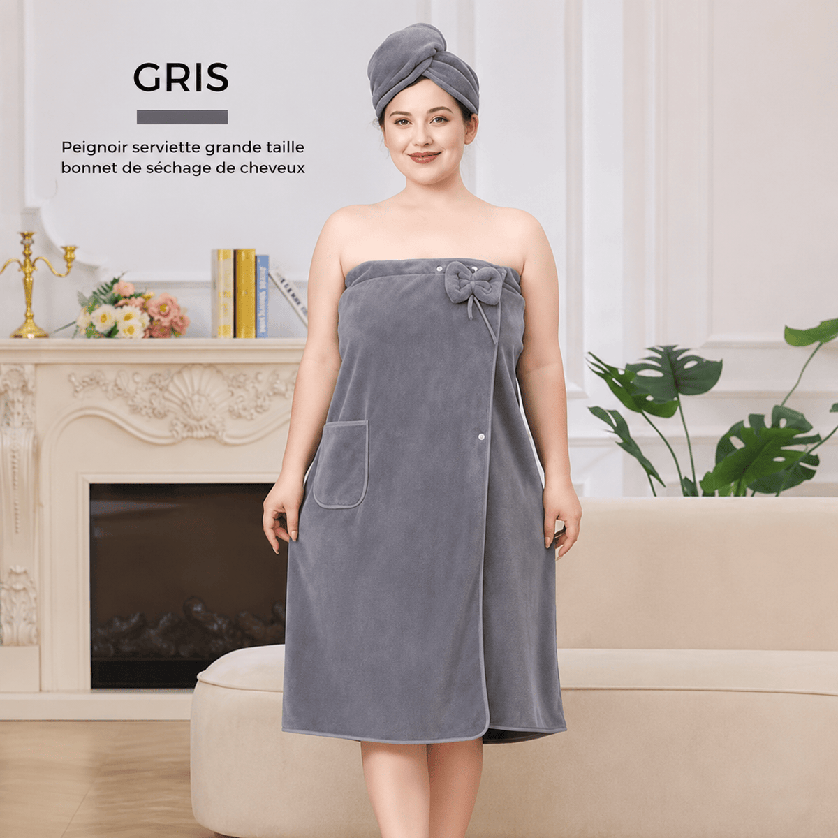 Éloria™ | Peignoir Serviette & Bonnet
