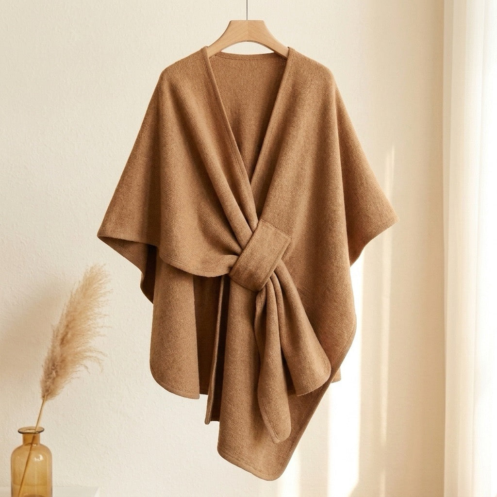 Élégant poncho-écharpe