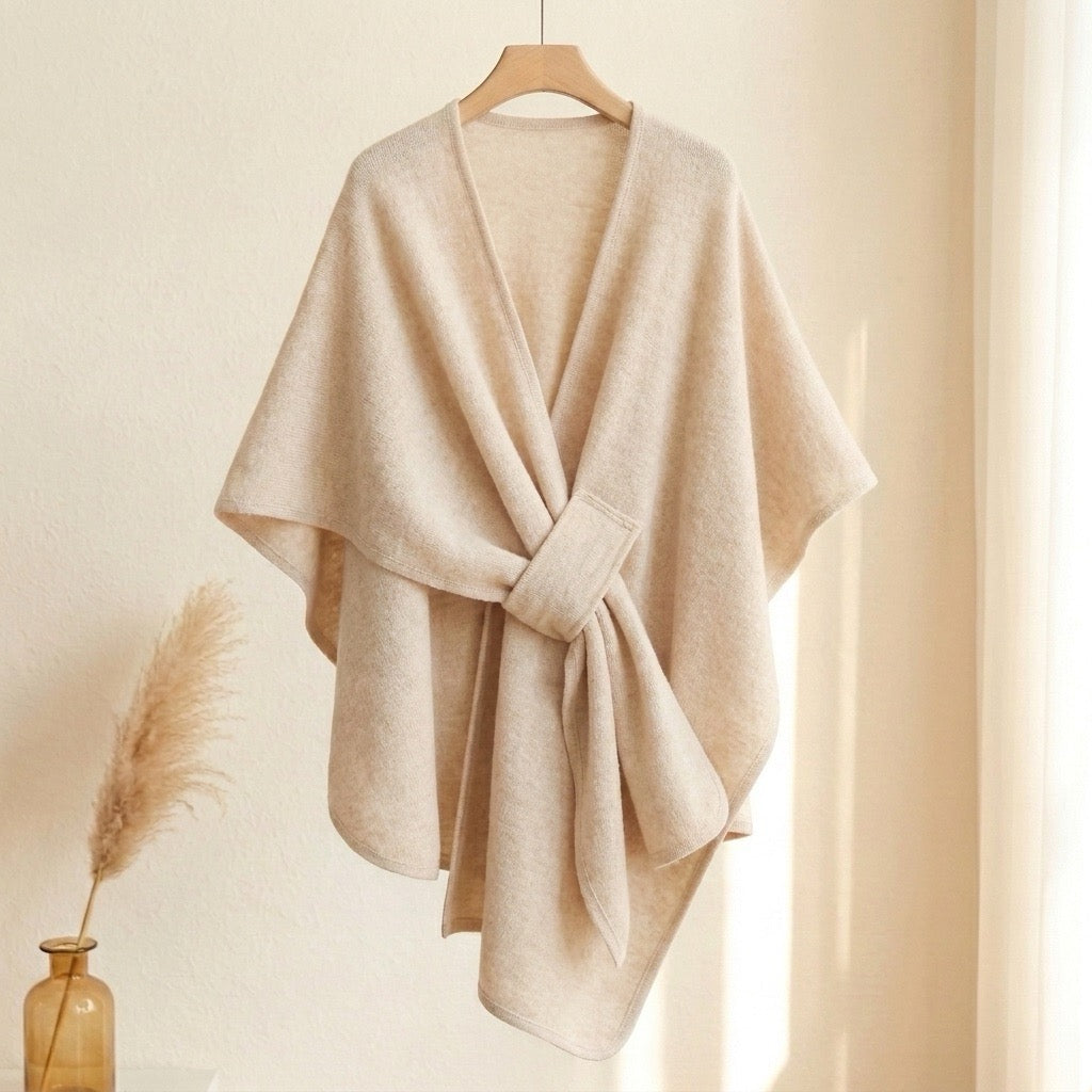 Élégant poncho-écharpe