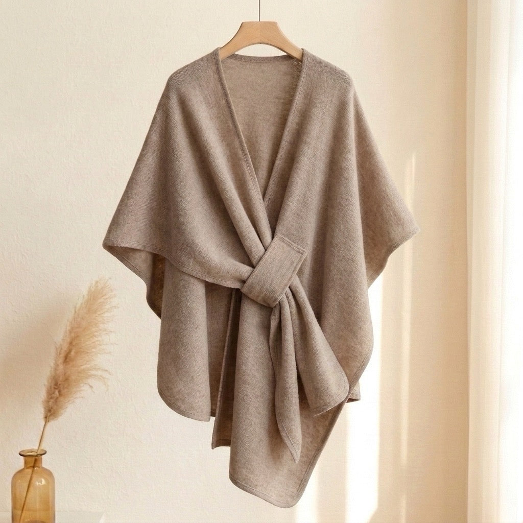 Élégant poncho-écharpe