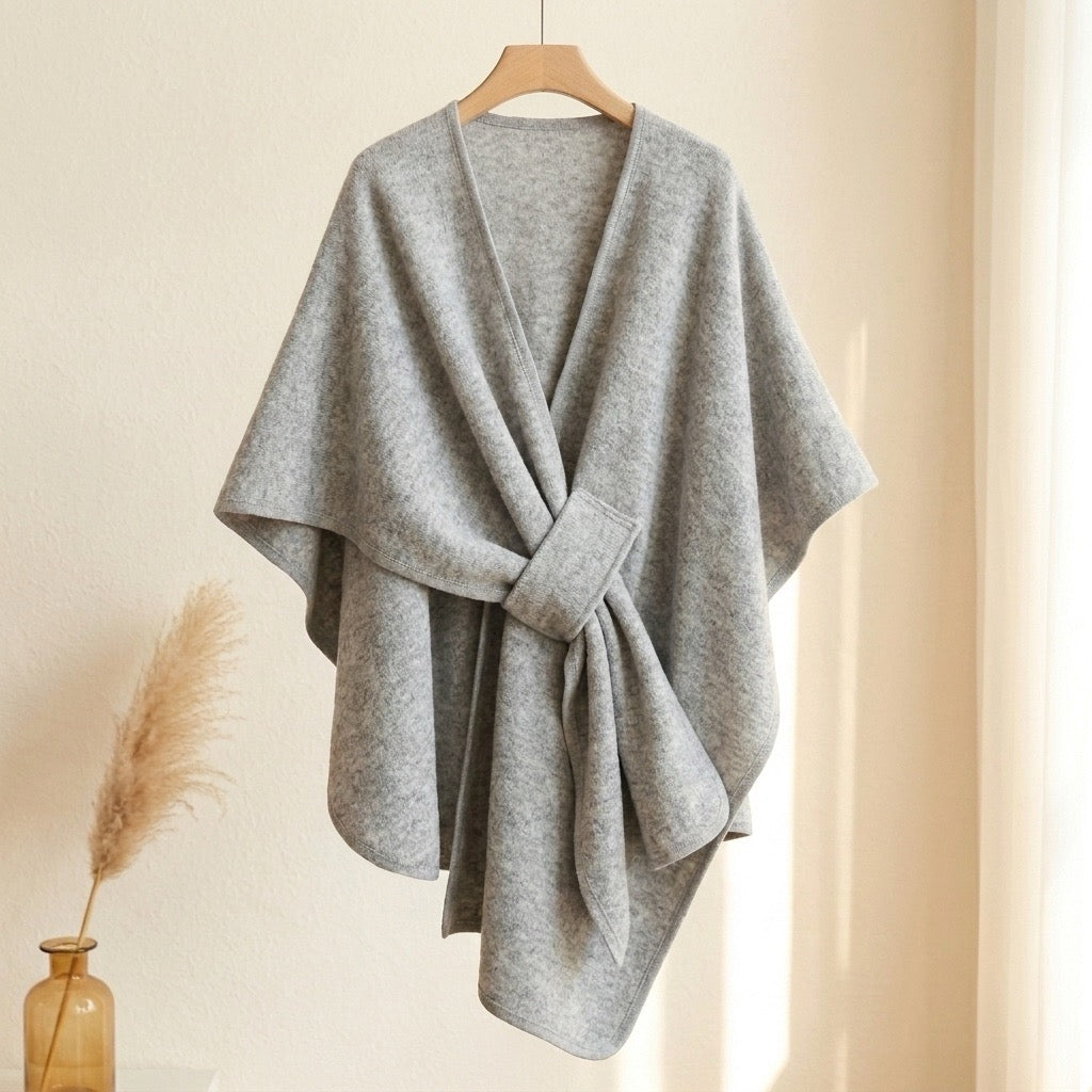 Élégant poncho-écharpe