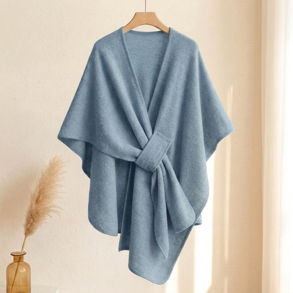 Élégant poncho-écharpe