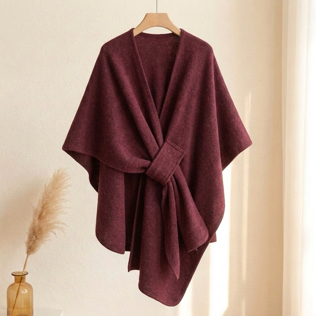 Élégant poncho-écharpe