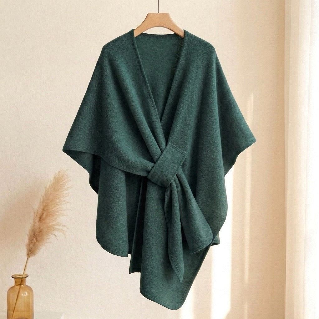 Élégant poncho-écharpe